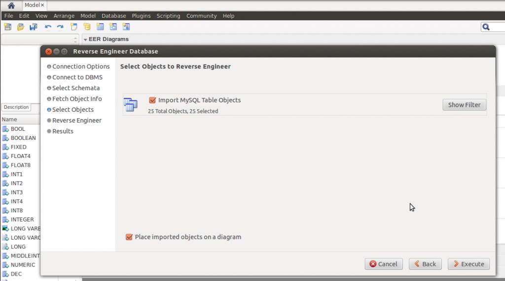 Screen : Install MySql Workbench in Ubuntu 12.04