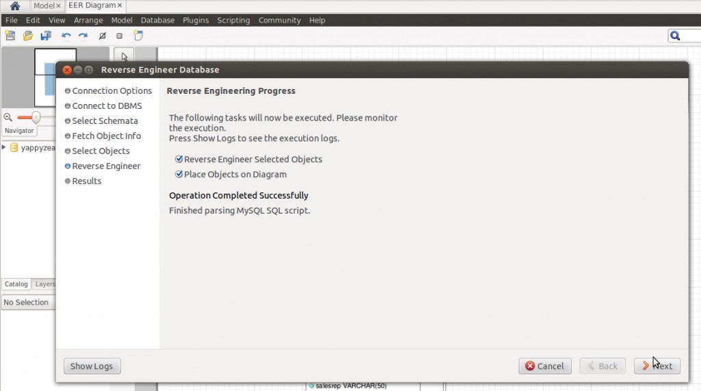 Screen : Install MySql Workbench in Ubuntu 12.04